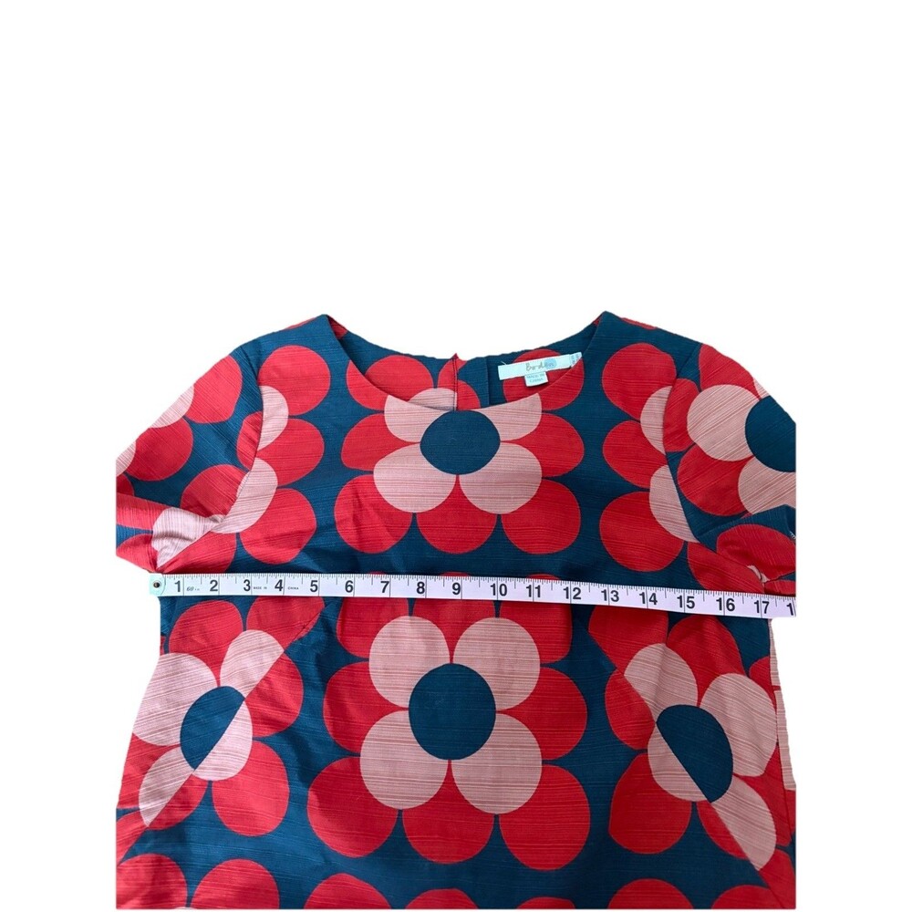 Boden Women's Red Floral Dress Short Sleeves, Size 4 Regular - Picture 8 of 10